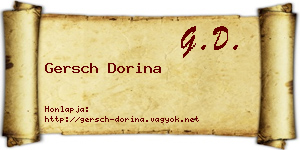 Gersch Dorina névjegykártya