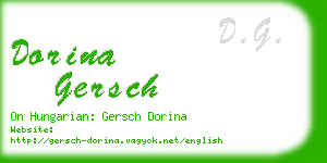 dorina gersch business card